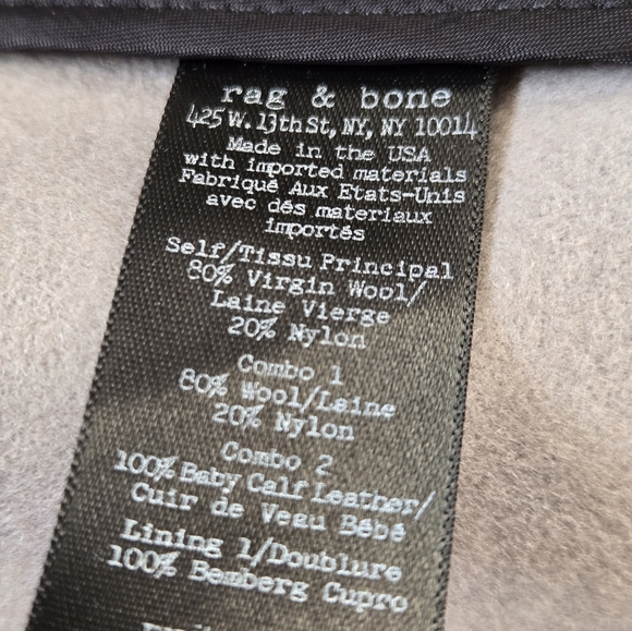 Rag & Bone Wool Light Grey Clifton Coat. Size 4 - Picture 13 of 15